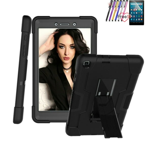 Goldcherry for Galaxy Tab A 8.0 Inch SM-T290 Tablet Case,Heavy Duty Shockproof Hybrid Rugged Armor Full Body Protective With Kickstand Samsung Galaxy Tab A 8.0 Inch 2019 SM-T290 / SM-T295(Black Black)