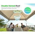 thumbnail image 2 of Quictent Pop up Canopy 12 x 12, One Person Set up Portable Instant Folding Shelter, Outdoor Canopy Tent with Extra Shade for Backyard, Patio, Party - Beige/Green, 2 of 7