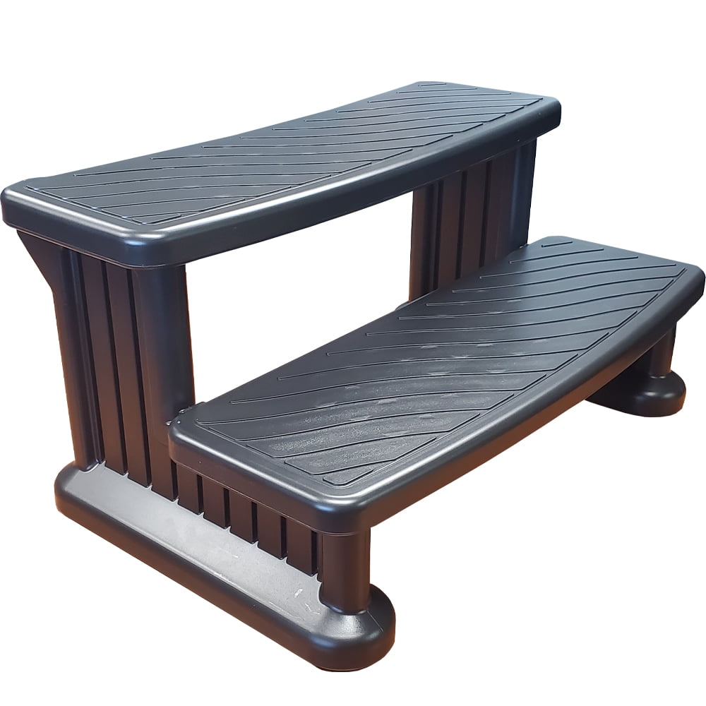 Puri Tech Universal Spa & Hot Tub Steps Black Supports No Slip
