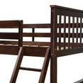 thumbnail image 6 of Twin Over Full Bunk Bed Frame with 2 Storage Drawers, Wooden Bunk Beds Frame with Ladder and Safety Guard Rails, Space-Saving, Easy Assembly, Mattress Not Included, Dark Brown, 6 of 9