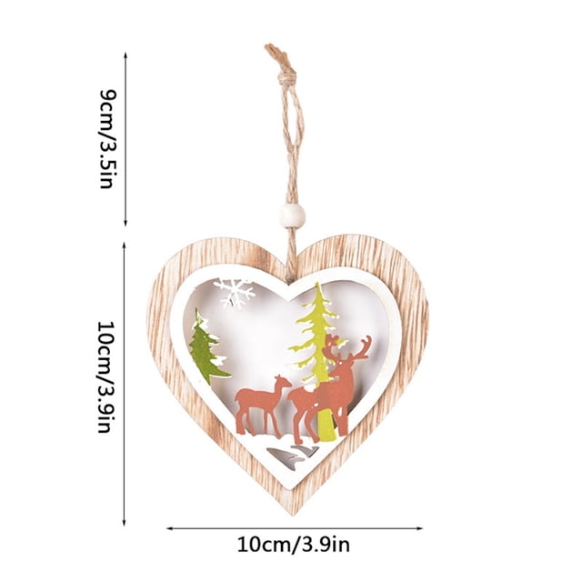 Christmas Decorations Christmas Decorations, Wooden Christmas Hollowed Out Christmas Tree Pendants, Wooden Double Layer Pendants, Christmas Series Christmas Crafts