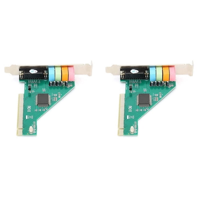 Tarjeta de sonido PCI 2X de 4.1 canales para computadora de escritorio, tarjeta de sonido integrada, tarjeta de audio interna, sonido envolvente estéreo CMI8738