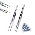 thumbnail image 1 of Set de pinzas de precisión de acero inoxidable Stedi MS-160-162, 1 of 7