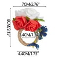 thumbnail image 3 of LanSuare 4th of July Flower Napkin Rings Handicraft for Mother's Day Banquet Birthday Party Independence Day, 3 of 6