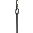 thumbnail image 3 of Open Island Metal Frame Chandelier with Round Wooden Accent, Black- Saltoro Sherpi, 3 of 5