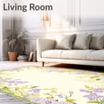 thumbnail image 2 of ODIKA 4'x6' Machine Washable Non-Slip Area Rug, Calm Botanical High Traffic Rug, Ivory, 80102, 2 of 7