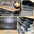 thumbnail image 5 of 72 Inch Rolling Tool Chest with LED, Tool Box Mobile Garage Workbench with 15 Fully Extending Drawers 3 Upper Cabinet, Heavy-Duty Steel Tool Storage Cabinet with Power Strip for Garage Warehouse, 5 of 9