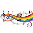 thumbnail image 2 of Notes White with Rainbow Wall Decal Sticker, Wallmonkeys Peel & Stick Vinyl Graphic (12 in W x 9 in H, 2 of 4