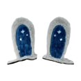 thumbnail image 2 of 2 piezas de decoración para casco con orejas de conejo, orejas de conejo, adherencia única para invierno, fácil de pegar. Gris azul, 2 of 7