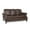 Dark Brown, variant on Noble House Amedou Faux Leather 3 Seater Sofa with Nailhead Trim, Dark Brown