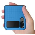 thumbnail image 4 of Case for Galaxy Z Flip 4 5G, Nakedcellphone Slim Hard Shell Protector Cover [Anti-Fingerprint, Grid Texture] for Samsung Z Flip4 Phone (SM-F721U, 2022), 4 of 7