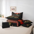 thumbnail image 6 of Manfei Vintage Motorcycle 7-Piece Twin Bedding,Wooded Tree Bedding Comforter Set,Green,Black Reversible, 6 of 7