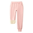 thumbnail image 4 of BLVB Boys Girls Fleece Pants Sherpa Lined Sweatpants Athletic Joggers Winter Warm Cotton Unisex Kids Active Pull-On Pants with Pockets, 4 of 7