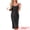 Black, variant on DARING DIVA Women's Satin Silky Hem Cowl Neck Sleeveless Midi Nightgown XS Black