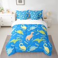 thumbnail image 2 of YST Cartoon Dino 7Pcs Comforter Set, Colorful Dinosaurs Kids Bed in a Bag, Queen Size, 2 of 5