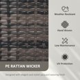 thumbnail image 4 of 2-Piece Grey Wicker Rocking Patio Chair Set with Cushions - Indoor Outdoor Rocking Chairs for Porch, Balcony & Poolside Relaxation - 33.9" H, 4 of 7