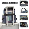 thumbnail image 3 of FORMRS Mini Backpack Purse for Women Quilted Travel Daypack Casual Shoulder Bag, Cube Stripes, 3 of 7