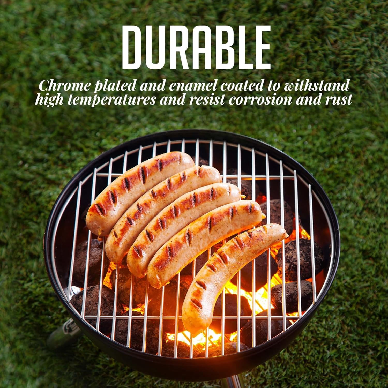 OVENTE 14-Inch Portable Charcoal Grill with Dual Venting System for Outdoor Cooking, Lightweight and Easy to Use Small Barbecue Griller for Backyard, Patio, Camping, Picnic and Parties, Red GQR0400BR