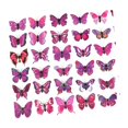 thumbnail image 3 of 200 piezas de mariposas voladoras 3D para decoración de pared, calcomanías de mariposas para pared, pegatinas de mariposas Violeta, 3 of 9