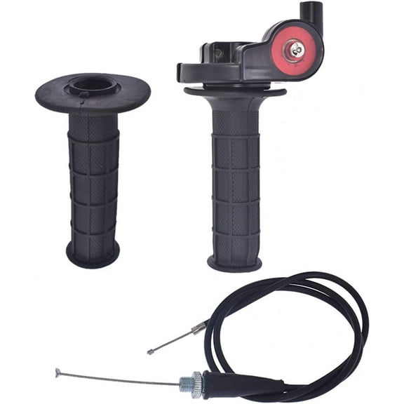 SEBLAFF 7/8 22mm Twist Throttle Handle Grip With Cable Replacement for 50-250CC ATV DirtBike Quad Pit Dirt Bike Buggy