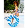 thumbnail image 3 of Monsoon [Citrus] 2-Pack Luxury Pool Floats Swimming Float Beach Tube Floaties Ring Tubes BLUE GREEN, 3 of 6