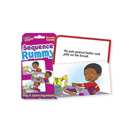 Trend Enterprises Challenge Cards Sequence Rummy (Set of 3)
