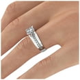 thumbnail image 6 of D-F VS 6.50MM Moissanite Engagement Ring With Diamonds (1.5 ct Moissanite Weight, 1.9 ctw dew) Bridge Channel set 14K Gold, 6 of 7