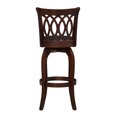 thumbnail image 3 of Weston Home Shapel Swivel Cherry Finish Bar Stool, Black Vinyl, 3 of 7
