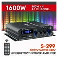 thumbnail image 2 of S-299 4*400W Mini Power Amplifier Home Car Bluetooth Wireless Amplifier USB/SD AUX, 2 of 5