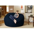 thumbnail image 6 of Chill Sack Bean Bag Chair, Memory Foam with Microsuede Cover, Kids, Adults, 6 ft, Navy, 6 of 9