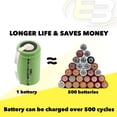 thumbnail image 6 of 10x Exell 2/3A Size 1.2V 1100mAh NiMH Rechargeable Batteries  w/ Tabs, 6 of 7