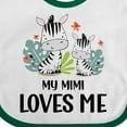 thumbnail image 4 of Inktastic Zebra My Mimi Loves Me Boys or Girls Baby Bib, 4 of 4