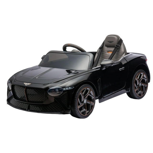 12V Kids Ride On Truck Car w/ Remote Control, Bluetooth, LED Lights-Black