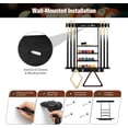 thumbnail image 5 of Lineslife Pool Cue Rack Wall Mount | 6-hole Billiard Stick Holder | 5-layer Solid Hardwood Billiard Stick Holder Rack | Pool Table Accessories for Billiard Room | Cue Rack Only | Black, 5 of 9