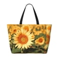 thumbnail image 2 of Daiia Golden Sunflower In Field Beach Travel Bag - Water-Resistant Beach Bag, Lightweight Tote with 7 Pockets for Women and Men - Gym,Pool,Camping,Reusable Grocery Bag, 2 of 7