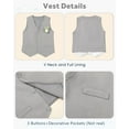 thumbnail image 4 of SANMIO Toddler Boy Suits Dress Clothes Formal Slim Fit Suit Set 6 Piece Tuxedo Gentleman Wedding Outfit Dresswear Vest Set, 4 of 7