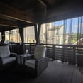 thumbnail image 6 of Bcylexb Sheer Curtains for Outdoor, 78"x90" Large Breathable Rod Pocket Light Filtering Curtain Panels for Patio Gazebo Pergola Porch Deck, 6 of 7