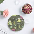 thumbnail image 4 of FMSHPON Frog Dragonfly Set of 6 Round Coaster for Drinks, Absorbent Ceramic Stone Coasters Cup Mat with Cork Base for Home Kitchen Room Coffee Table Bar Decor, 4 of 6