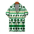 thumbnail image 2 of Camisas de playa hawaianas nuevas de verano para hombres y mujeres, camisa para parejas, camisa de manga corta con solapa y estampado 3D de trébol de cuatro hojas, camisas florales, tops, 2 of 5