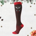 thumbnail image 2 of sususu Retro Socks,Exercise Stress Socks Elastic Socks Running Skipping Compression Socks Stockings Jacquard Calf Socks, 2 of 3