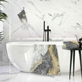 thumbnail image 6 of Gold Black Marble Cotton Towel Set 2 Piece, 1 Bath Towels 1 Washcloth, Soft Fast Dry Super Absorbent Face Hand Towel for Bathroom Hotel Gym Spa and Beach, 6 of 7
