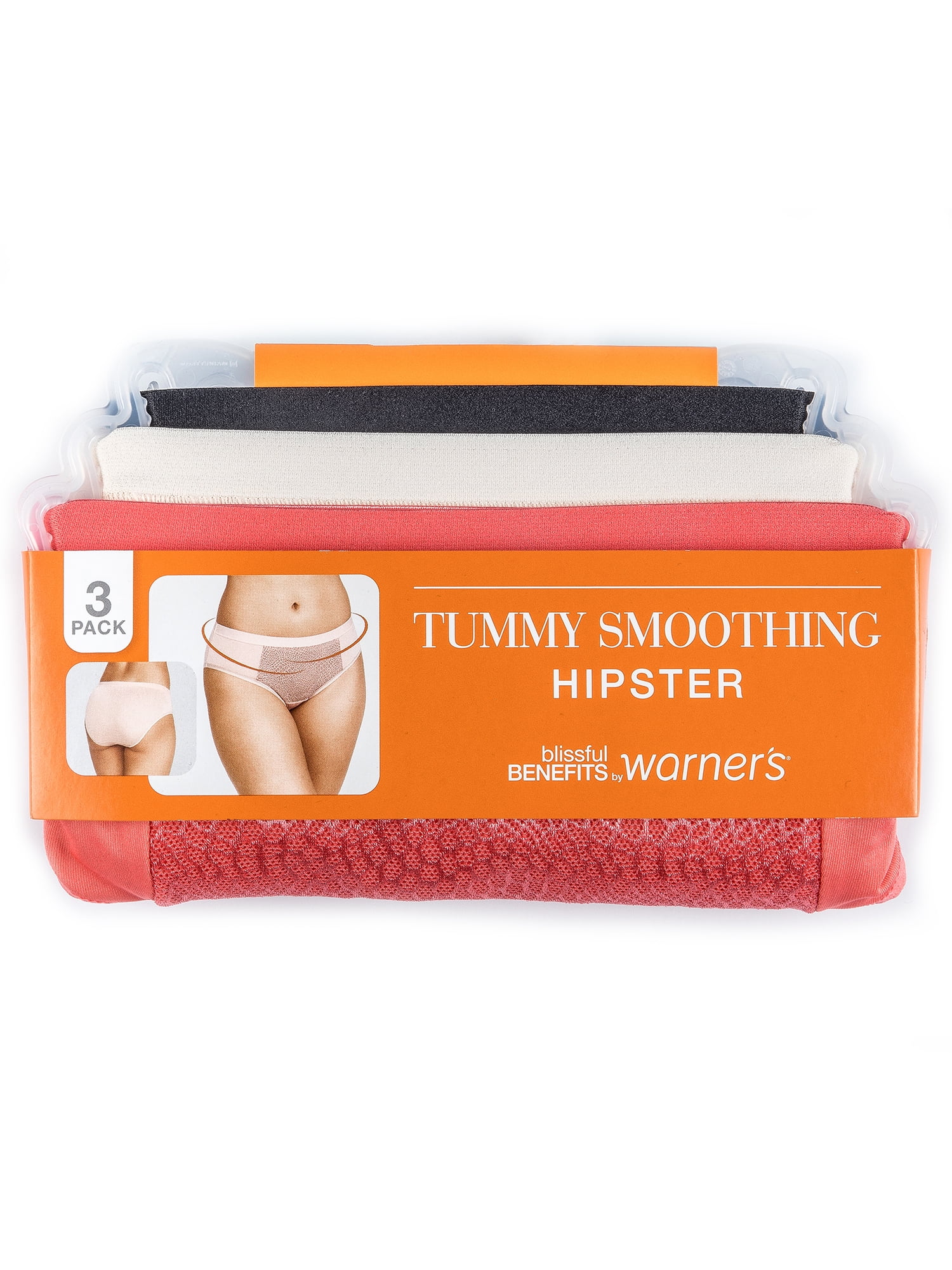  Warners Womens Blissful Benefits Tummy-smoothing Comfort  Microfiber Brief 3-pack Rs4433w Underwear