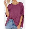 thumbnail image 2 of Oversized Tshirts for Women Summer Short Sleeve Casual Basic Tee Tops Loose Fit Shirts, 2 of 4