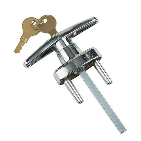 

Garage Door Lock T Handle W/2 Keys - Replacement