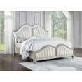 thumbnail image 3 of Pemberly Row Wood Tufted Platform Eastern King Bed Ivory and Silver Oak, 3 of 11