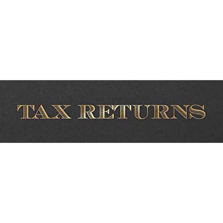 50 Count Green Tax Return Pocket Folders - Gold Foil With Custom Labels | 9x12 Presentation Folders