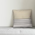 thumbnail image 2 of Creative Products Taupe Stripes 18x18 Spun Poly Pillow, 2 of 2