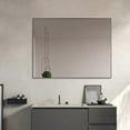thumbnail image 4 of Decor Wonderland B0061LK60 24 x 32 in. Vanta Rectangular Black Metal Framed Wall Mirror with Dual Mounting Brackets, 4 of 5