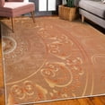 thumbnail image 3 of Mandala Decorative Rug, Vintage Cosmos Oriental Breeze Pattern Swirled Floral Leaves Art, Quality Carpet for Bedroom Dorm and Living Room, 6 Sizes, Pale Rust, by Ambesonne, 3 of 4