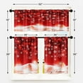 thumbnail image 5 of Christmas Snowflakes Kitchen Curtains Window Curtains and Valances Set 36 Inch, Red Snow Tree Winter Xmas Short Tier Curtain, Merry Christmas Small Kitchen Decor, 5 of 7